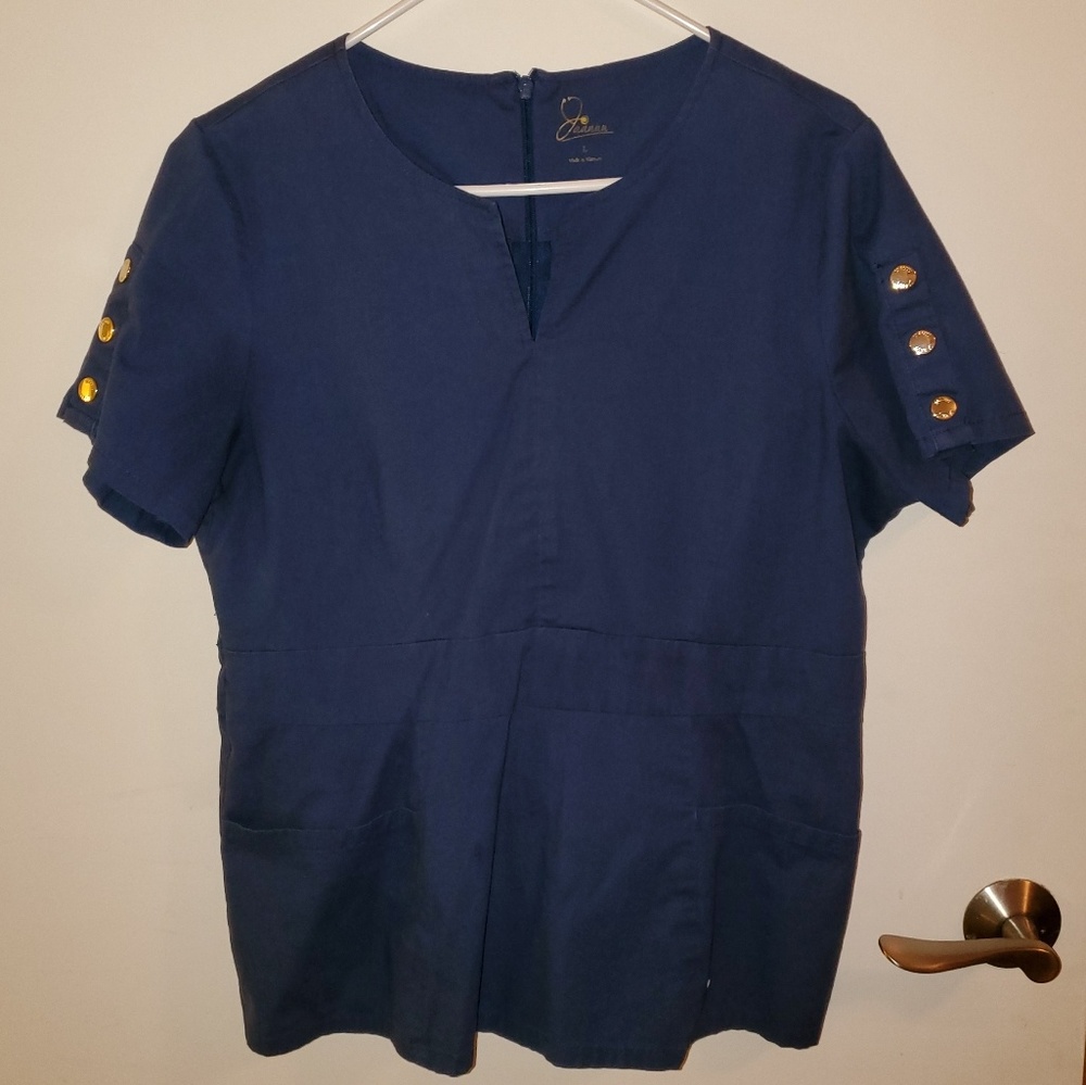 Jaanuu Navy Blue Button top
